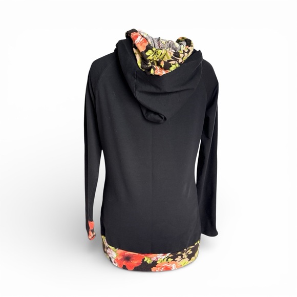 AMPERSAND AVE Black and Orange Floral hoodie - Picture 3 of 7